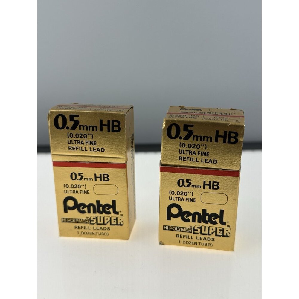Vintage Pentel Mechanical Pencil .5mm HB Ultra Fine Lead Refills (21 Tubes)
